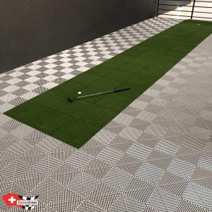 aménagement de mezzanine avec dalles de sol swisstrax