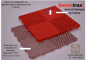 couleurs des dalles swisstrax