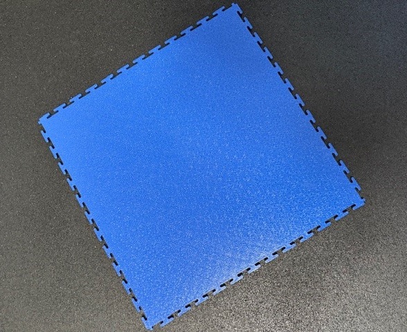dalle pvc clipsage garage bleu